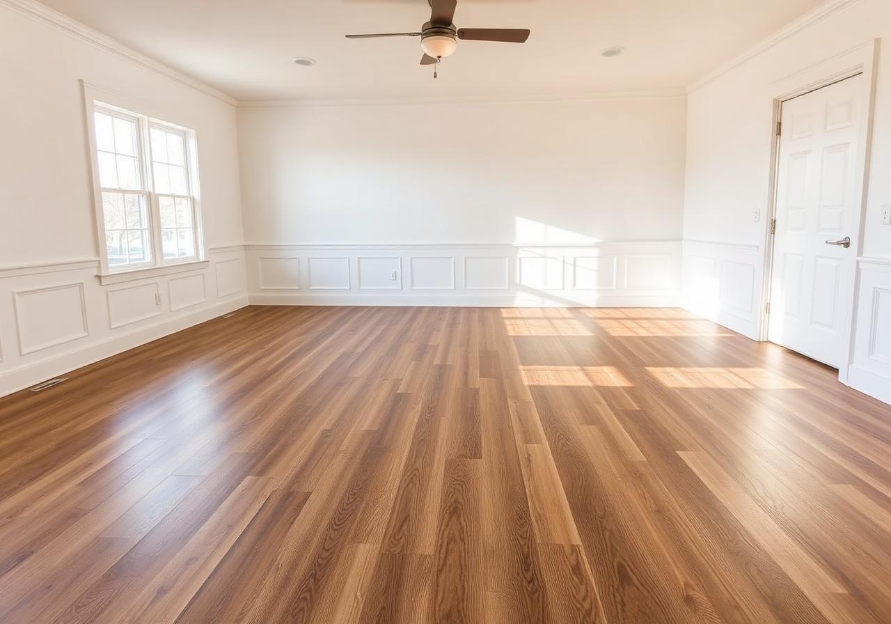 Luxury Vinyl Plank Living Room - after