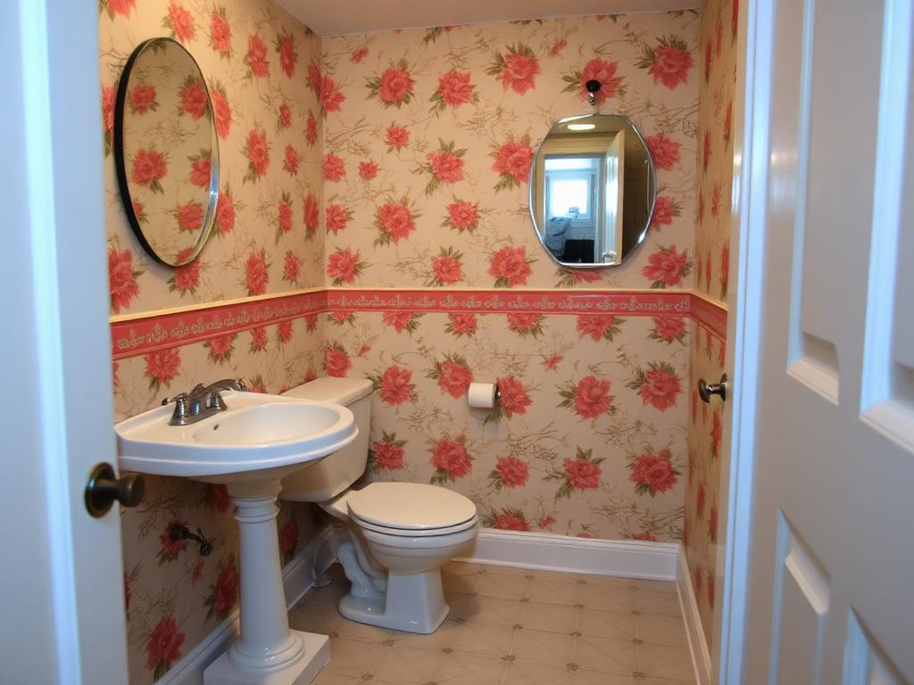 Moody Powder Room Refresh - before