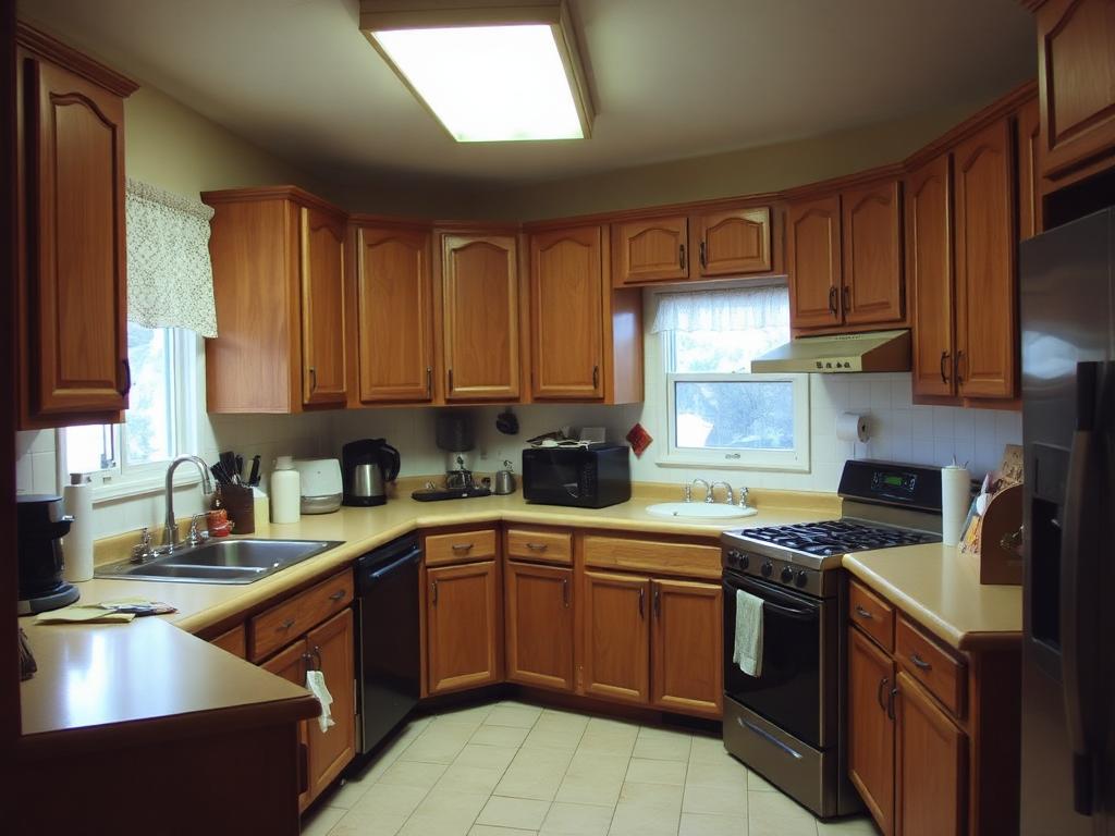 Navy & Brass Chef's Kitchen - before